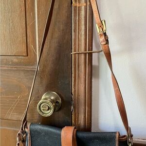 Women's Black and Brown Leather Shoulder Bag - Classic Everyday Style
